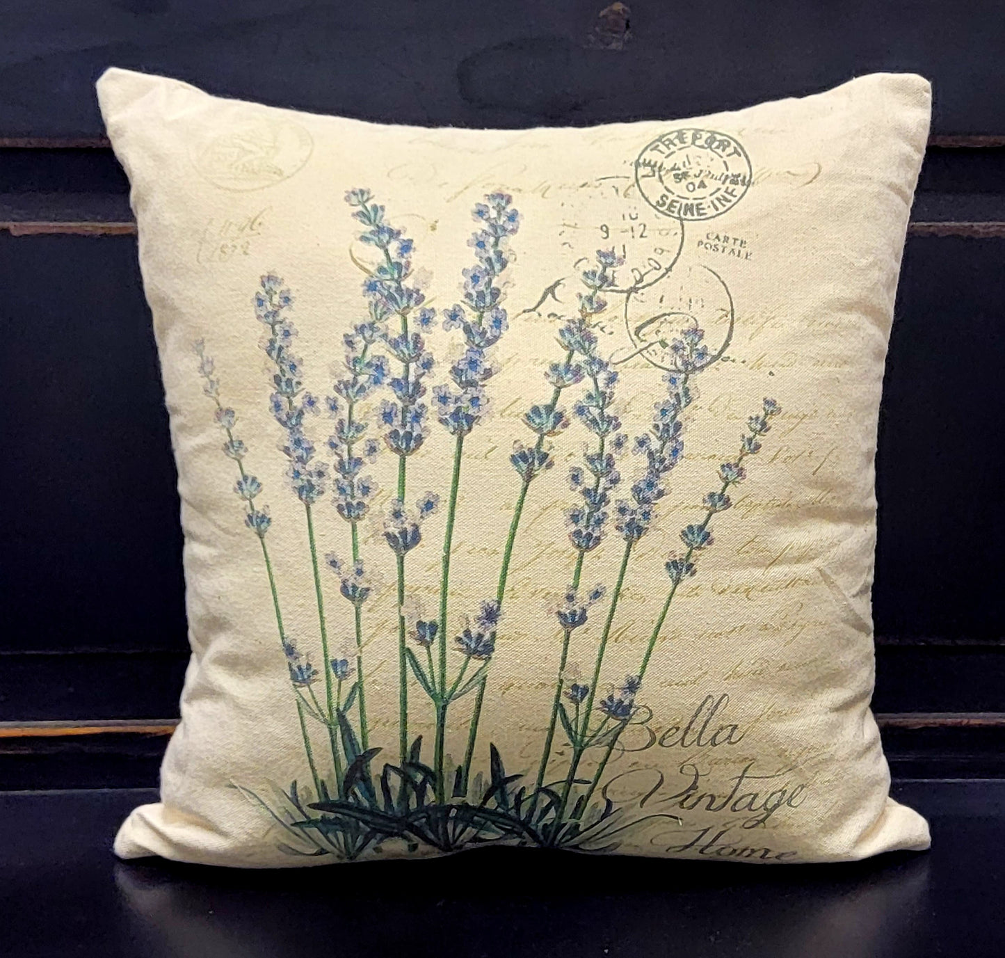 Lavender Field Stamp Pillow