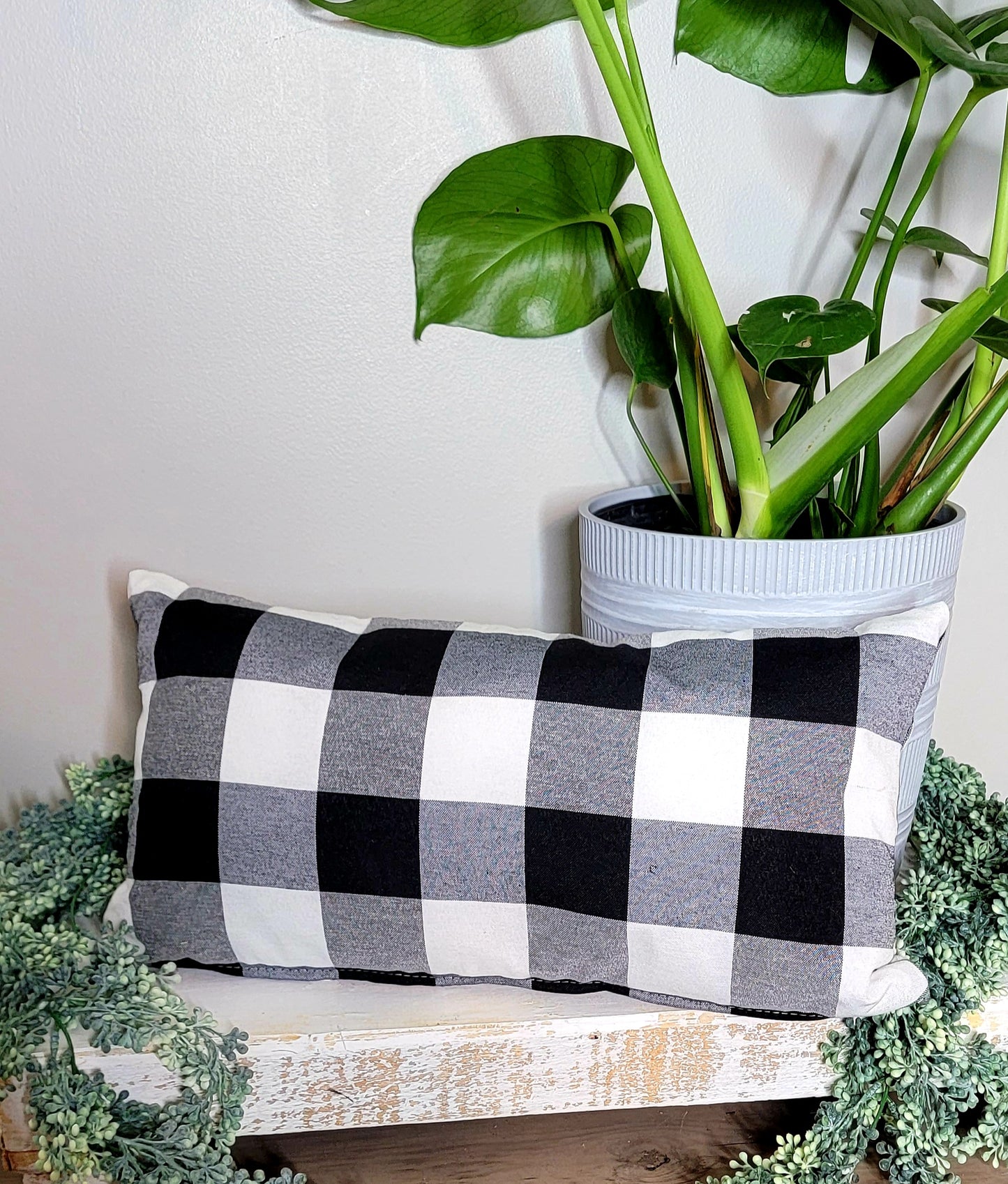 Black Buffalo Check 10x20 Pillow