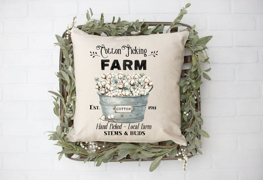 Cotton Stems Bucket Pillow