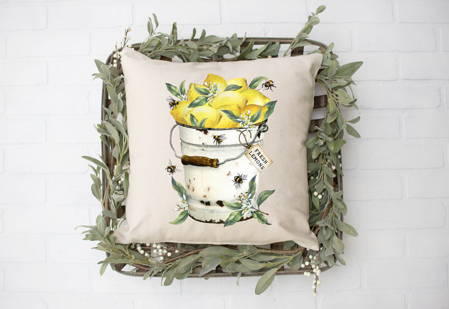 Lemon Bucket Pillow