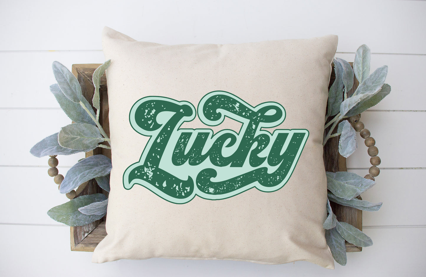 Vintage Retro Lucky Pillow