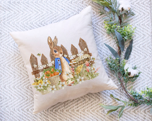 Happy Easter Peter Rabbit Pillow