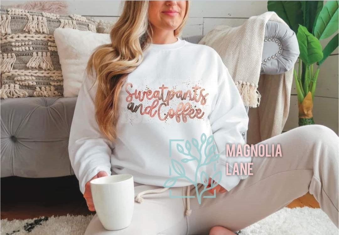 Sweatpants & Coffee Sweatshirt