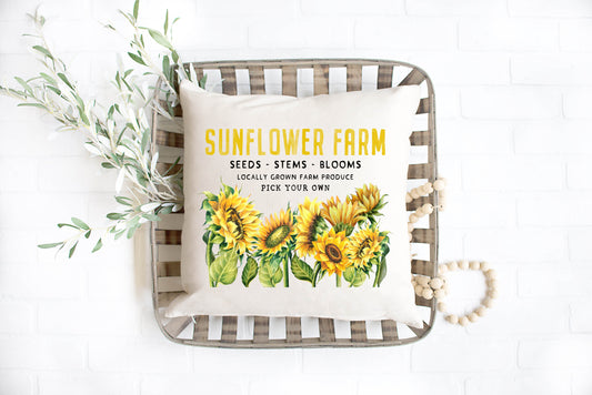 Sunflower Field Pillow