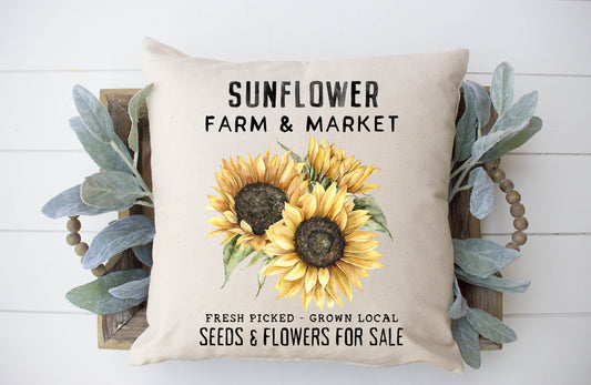 Sunflower Market   Pillow