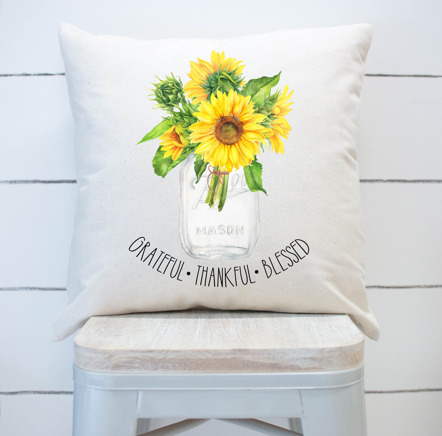 Sunflower Mason Jar Pillow