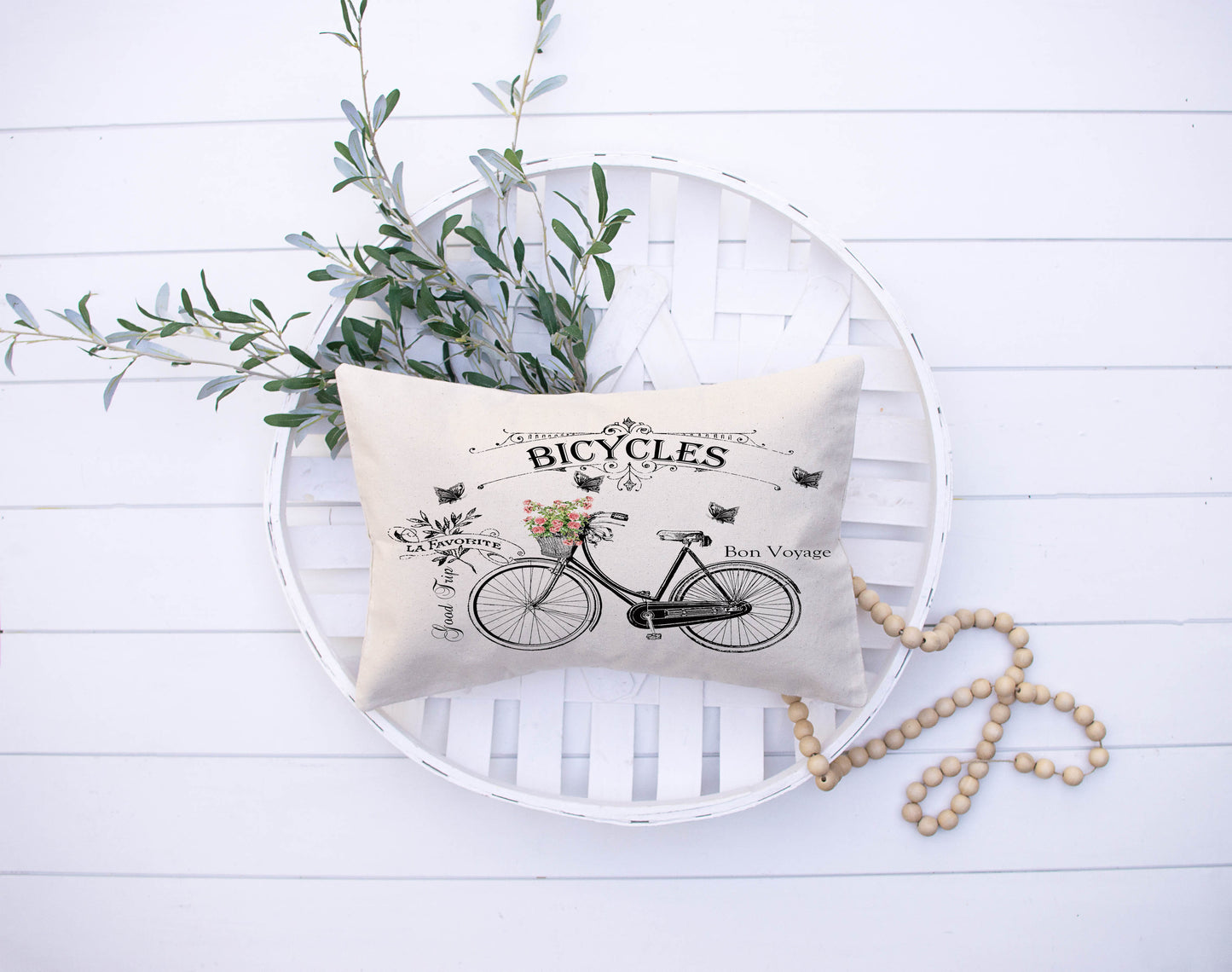 Butterfly Bicycle Pillow