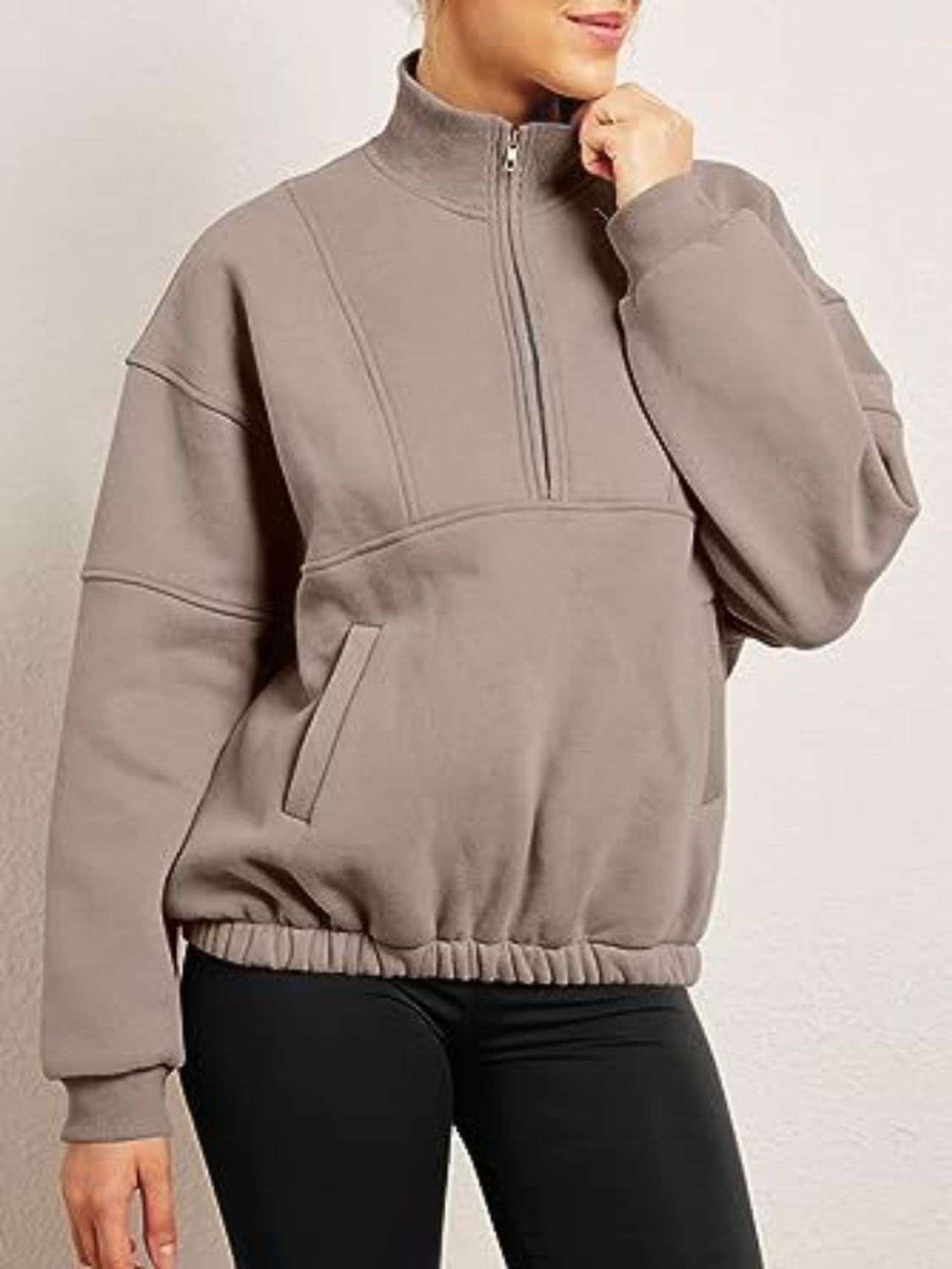 Half-Zip Long Sleeve Sweatshirt