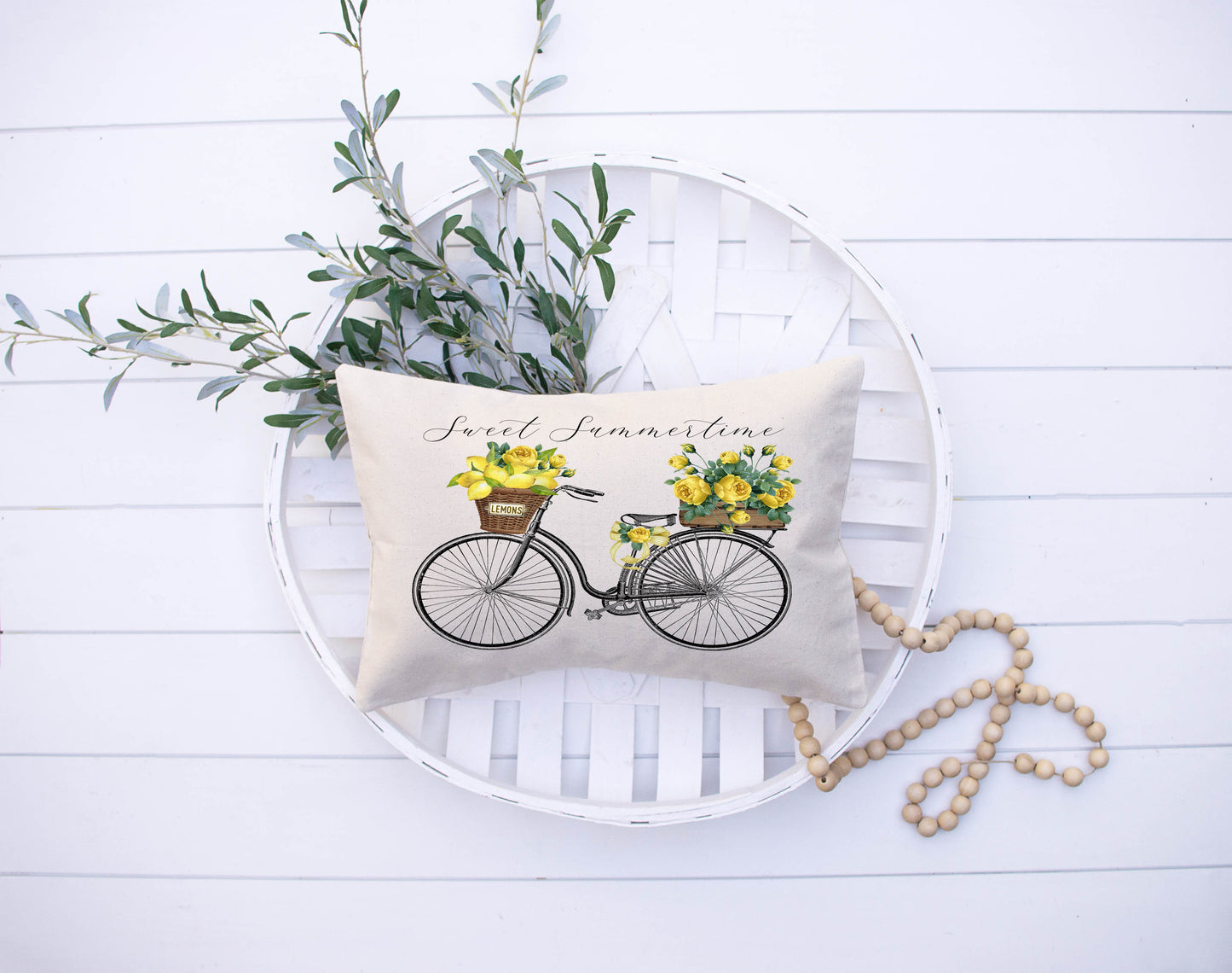 Lemon Bike Pillow